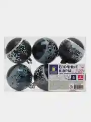 Елочные шары-игрушки Золотая Сказка, новогоднее украшение для декора набор 6 штук, 591993