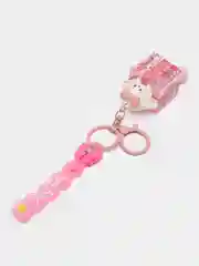 Розовый брелок для рюкзака и ключей Hello Kitty Sinnamoroll, с жидкостью внутри и фигуркой