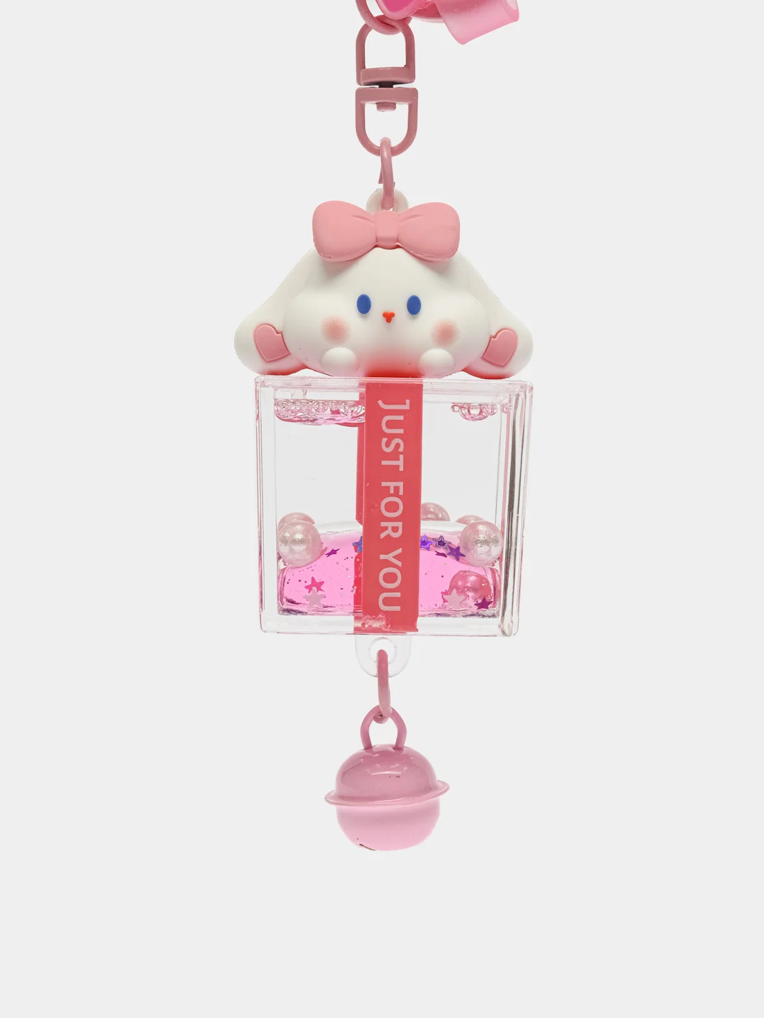 Розовый брелок для рюкзака и ключей Hello Kitty Sinnamoroll, с жидкостью внутри и фигуркой