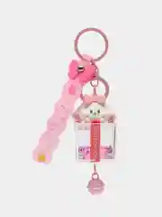 Розовый брелок для рюкзака и ключей Hello Kitty Sinnamoroll, с жидкостью внутри и фигуркой
