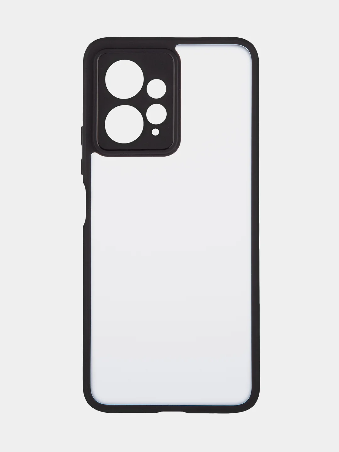 Белый чехол для Xiaomi Redmi Note 12 4G пластиковый BROSCORP с силиконовой окантовкой от ударов