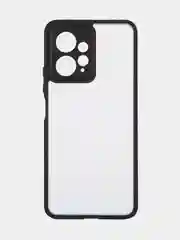 Белый чехол для Xiaomi Redmi Note 12 4G пластиковый BROSCORP с силиконовой окантовкой от ударов
