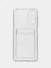 Чехол противоударный на Samsung A04, A04, S S20FE с кармашком для фото и карт, прозрачный
