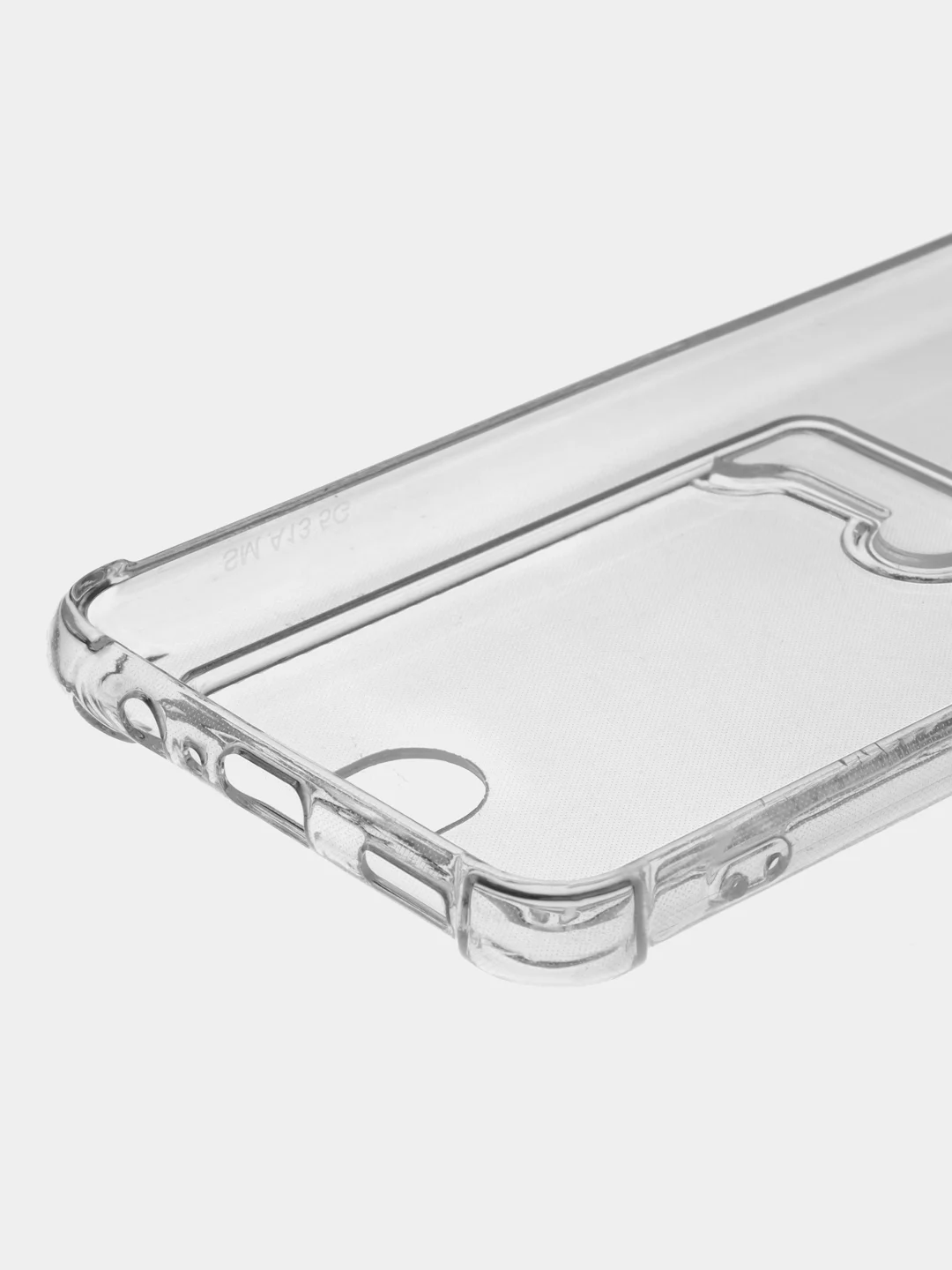 Чехол противоударный на Samsung A04, A04, S S20FE с кармашком для фото и карт, прозрачный