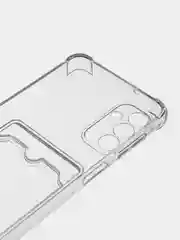 Чехол противоударный на Samsung A04, A04, S S20FE с кармашком для фото и карт, прозрачный