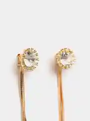 Золотой серьги длинные с подвесками "Pearls", висячие серьги женские вечерние с жемчугом бижутерия