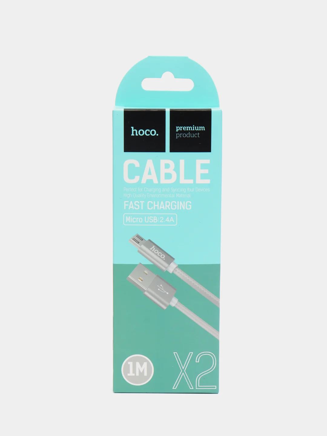Серебряный кабель зарядный Hoco X2 (Type-C, Lightning, Micro-USB) для Apple iPhone или Андроид