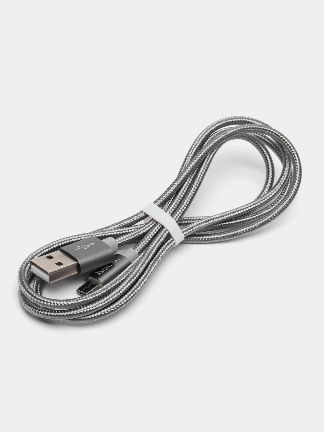 Серебряный кабель зарядный Hoco X2 (Type-C, Lightning, Micro-USB) для Apple iPhone или Андроид
