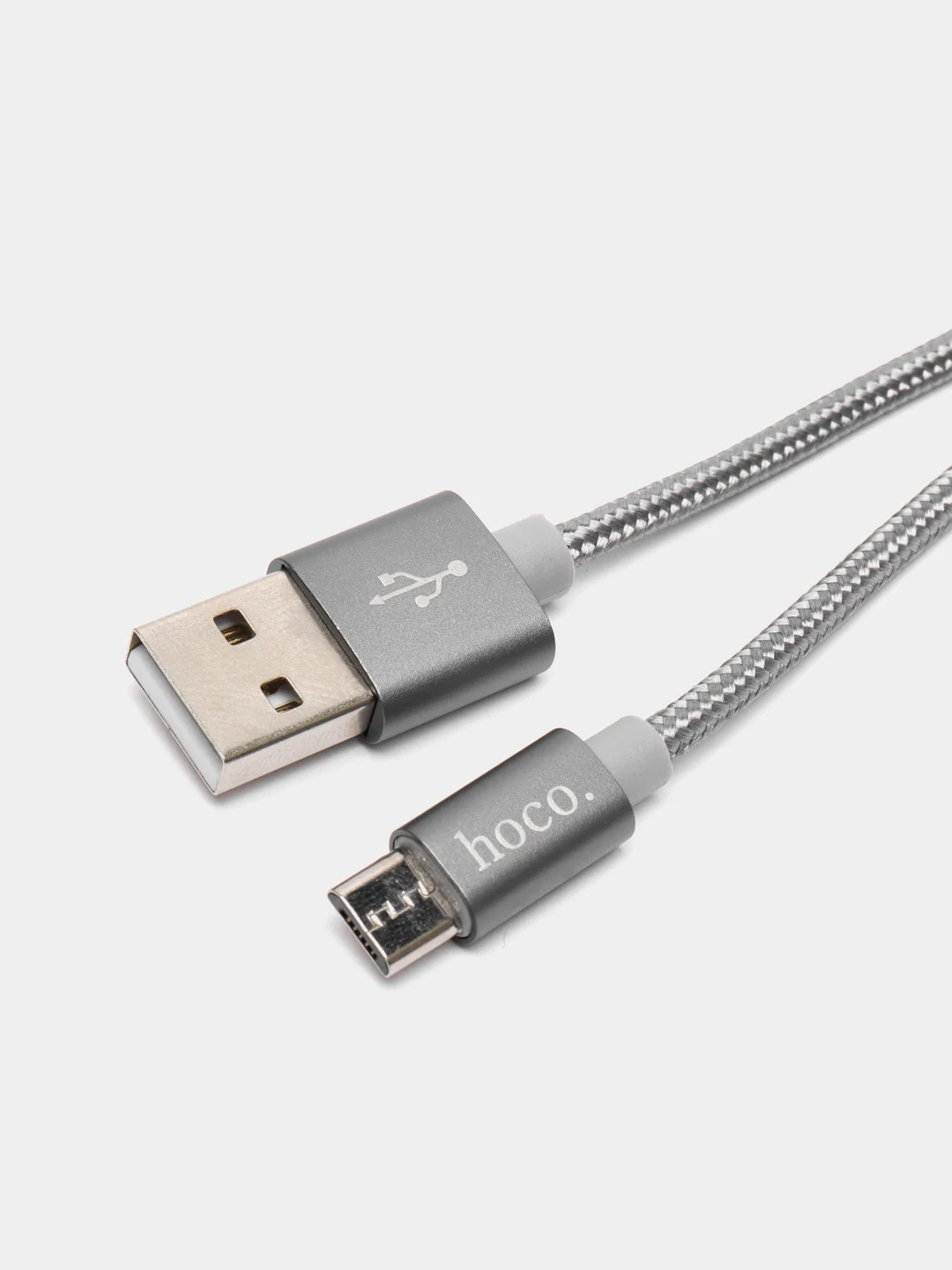 Серебряный кабель зарядный Hoco X2 (Type-C, Lightning, Micro-USB) для Apple iPhone или Андроид