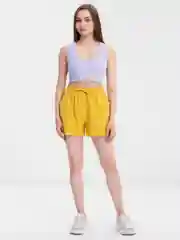Желтый шорты женские, хлопковые, летние