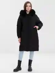 Сиреневый куртка, пуховик женский зимний с натуральным мехом