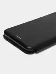 Черный чехол-книжка для Samsung Galaxy J6, Самсунг J 6, экокожа