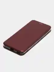 Бордовый чехол-книжка Honor 30, 30 Premium, Хонор 30, Хонор 30 Премиум, экокожа
