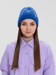 Синий шапка "Мишка"