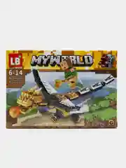 Тёмно-серый конструктор майнкрафт, дом на дереве, деревня Minecraft, дракон, остров сокровищ, крепость