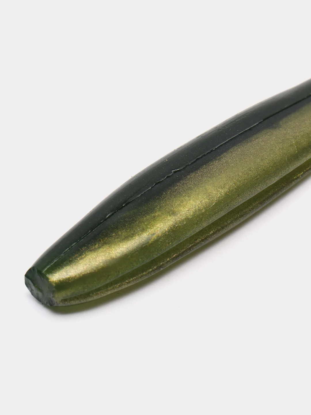 Оливковый виброхвост (10шт - 5см, 7см, 9см) "HENGJIA" силиконовая приманка