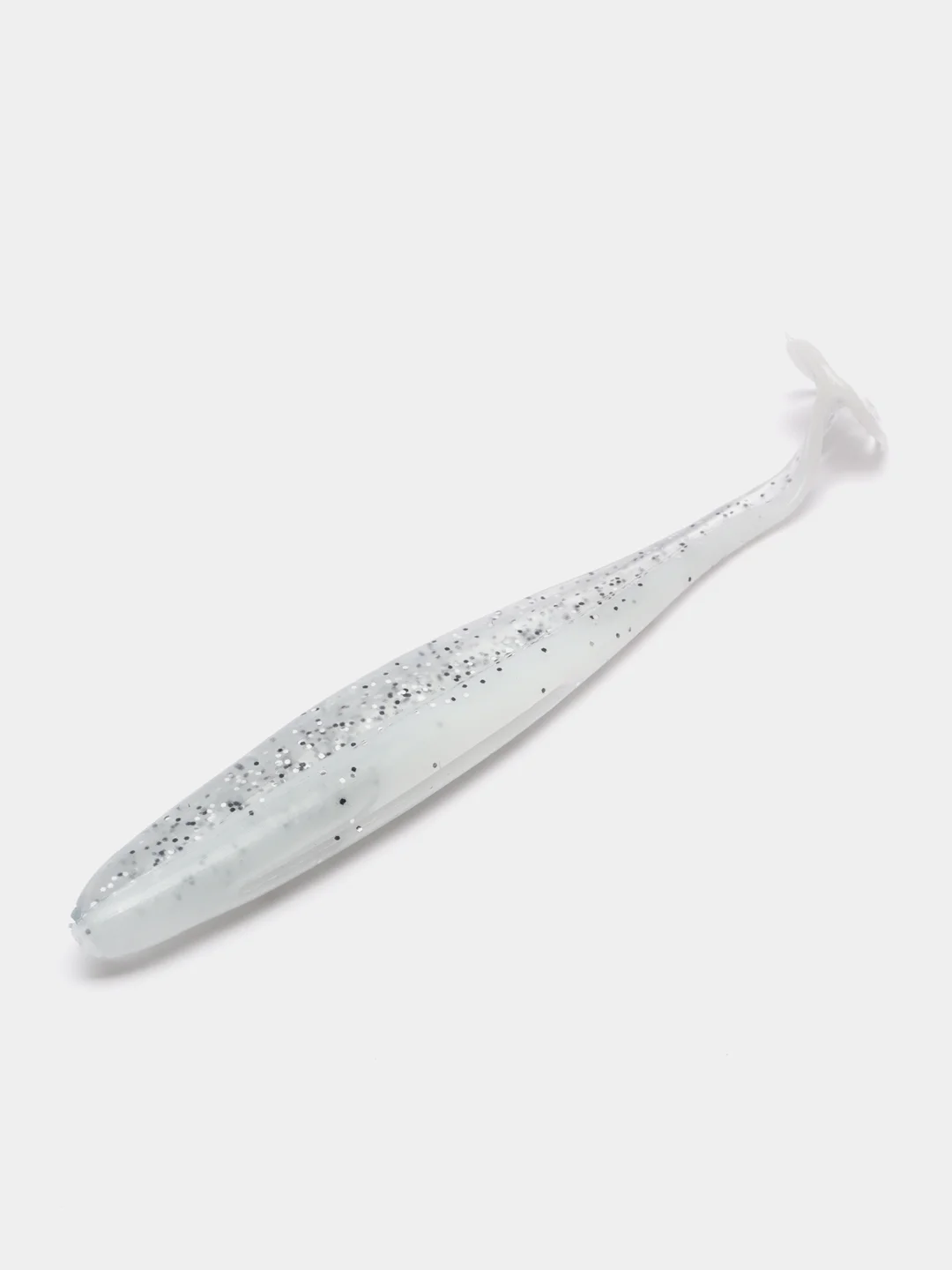 Серебряный виброхвост (10шт - 5см, 7см, 9см) "HENGJIA" силиконовая приманка