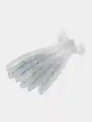 Серебряный виброхвост (10шт - 5см, 7см, 9см) "HENGJIA" силиконовая приманка