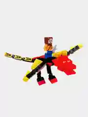 Тёмно-бордовый конструктор майнкрафт, дом на дереве, деревня Minecraft, дракон, остров сокровищ, крепость