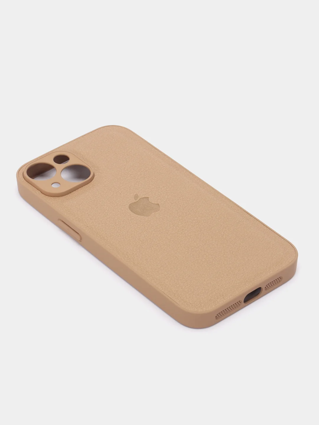 Бежевый чехол на айфон iPhone 11, 12, 13, 14, 15, XR, Pro, Pro Max. Кожаный