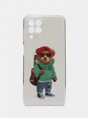 Тёмно-коричневый чехол Samsung Galaxy M33 с рисунком / принтом