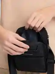Черный сумка мужская Jingpin, через плечо