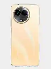 Прозрачный чехол для Realme 11 4G, 11 5G матовый/прозрачный Broscorp силиконовый, бортик вокруг камер