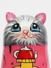 Оранжевый матрёшка сова, кошка, ручная роспись