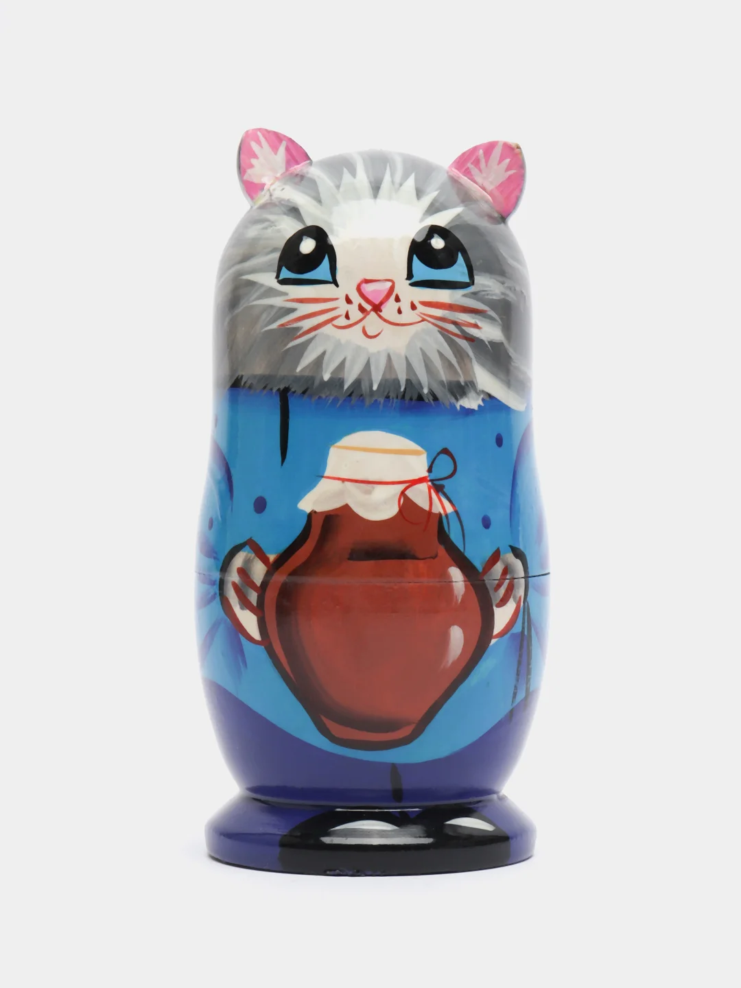 Пурпурный матрёшка сова, кошка, ручная роспись
