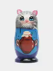 Пурпурный матрёшка сова, кошка, ручная роспись