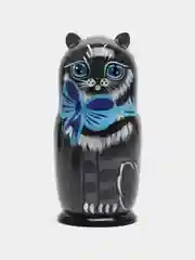 Угольный матрёшка сова, кошка, ручная роспись