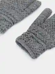 Серый перчатки демисезонные
