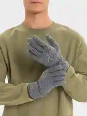 Серый перчатки демисезонные
