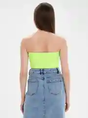 Лайм эластичный топ без бретелек