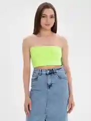Лайм эластичный топ без бретелек