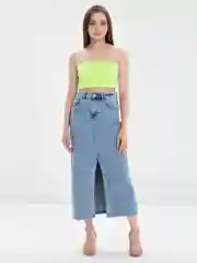 Лайм эластичный топ без бретелек