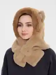Карамельный шапка с ушами медведя, для подростков, женская шапка-шарф