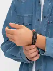 Браслет кожаный, с замком на магните