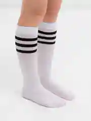 Белый гольфы капроновые в полоску