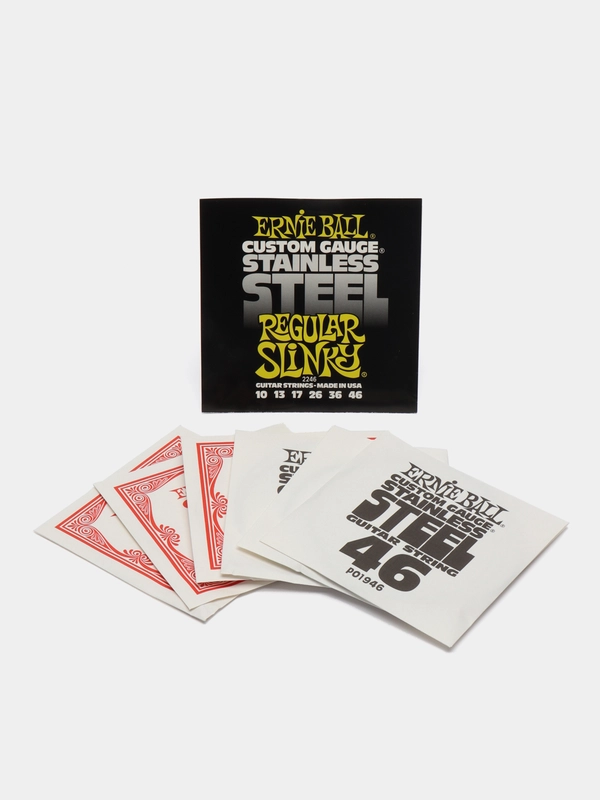 Струны для электрогитары Ernie Ball Stainless Steel (9-46) и (11-48)