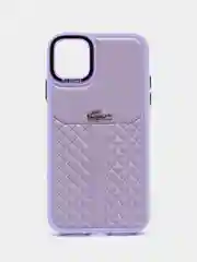 Лавандовый чехол на iPhone (айфон) 11, 13, 14, XR, 12 Pro Max, силиконовый, принт "Крокодил sport"