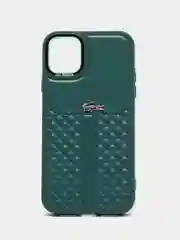 Тёмно-бирюзовый чехол на iPhone (айфон) 11, 13, 14, XR, 12 Pro Max, силиконовый, принт "Крокодил sport"
