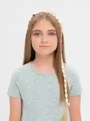 Розовый ободок "Косичка"