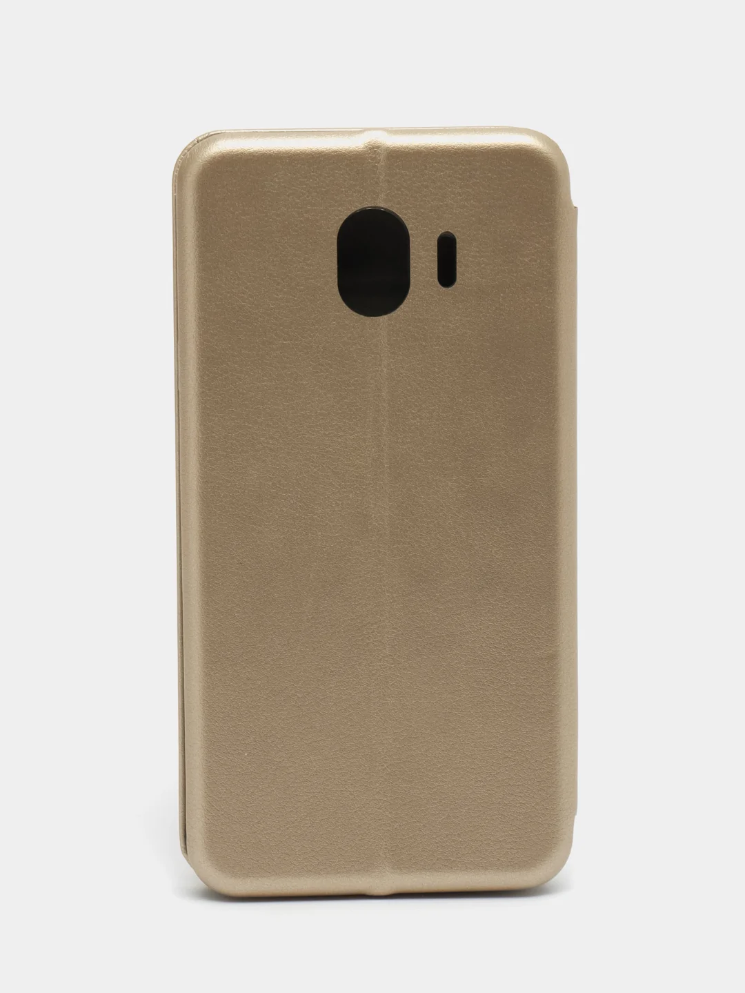 Золотой чехол-книжка для Samsung Galaxy J 4, Самсунг J 4, экокожа