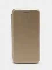 Золотой чехол-книжка для Samsung Galaxy J 4, Самсунг J 4, экокожа