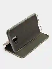 Золотой чехол-книжка для Samsung Galaxy J 4, Самсунг J 4, экокожа