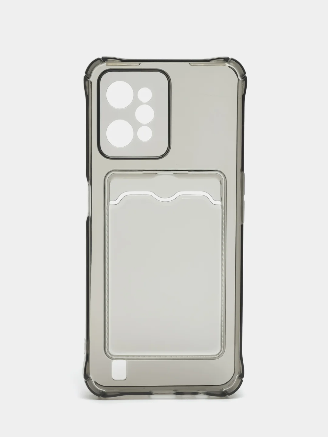 Светло-синий чехол OPPO A16, A17, Realme C30, C31, Realme C33, C35 противоударный с каманом под карту