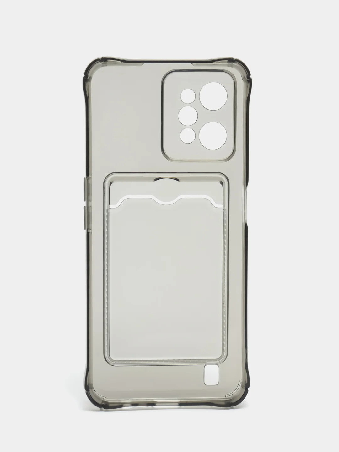 Светло-синий чехол OPPO A16, A17, Realme C30, C31, Realme C33, C35 противоударный с каманом под карту