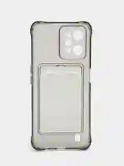 Светло-синий чехол OPPO A16, A17, Realme C30, C31, Realme C33, C35 противоударный с каманом под карту