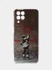 Фиолетовый чехол Samsung Galaxy M33 с рисунком / принтом